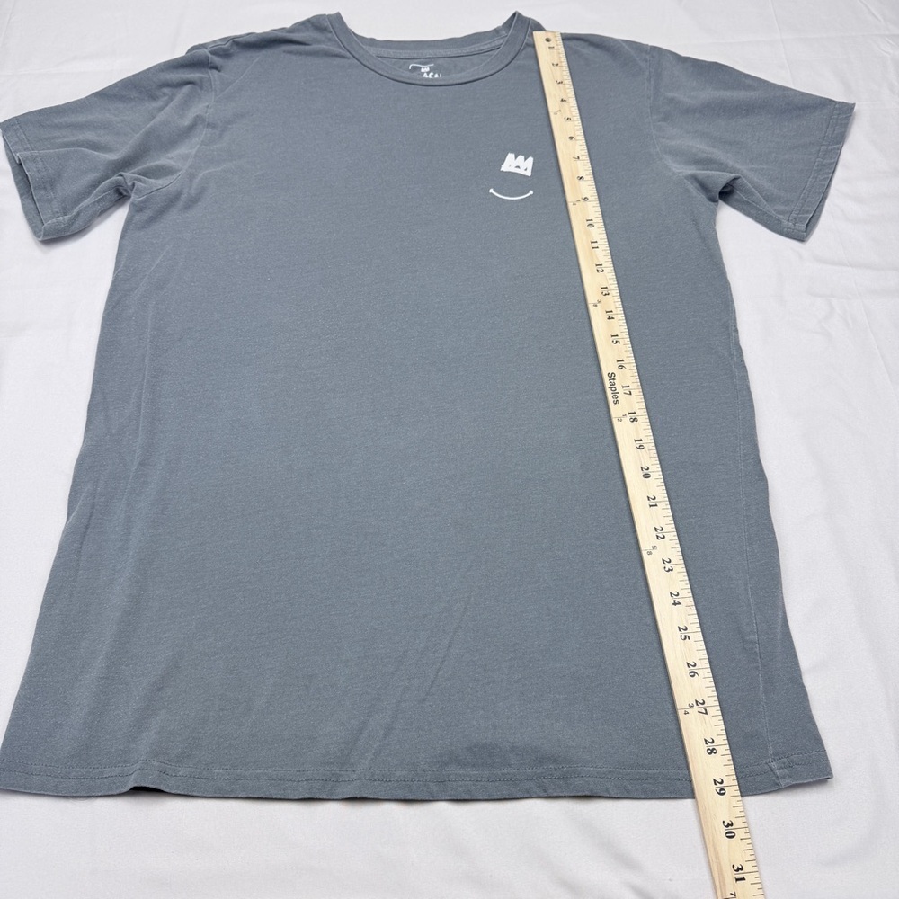 Black Men Smile Gray Short Sleeve Tee - Picture 3 of 7